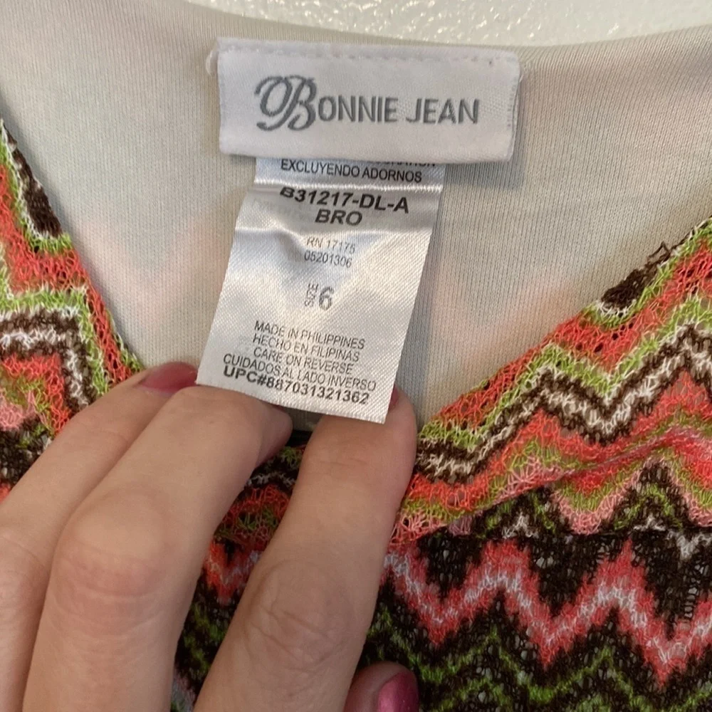 Bonnie Jean boho wing sleeve lined dress girls 6